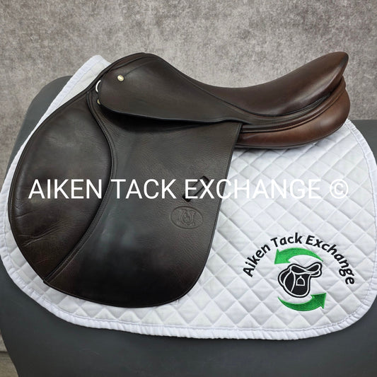 **SOLD** 2002 Schleese Leslie Jump Saddle, 17.5" Seat, Medium Wide Tree, Wool Flocked Panels