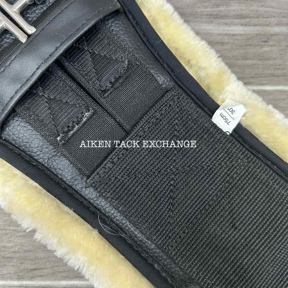 LeMieux Integrated Web & Merino Dressage / Monoflap Short Girth, Black, 30"
