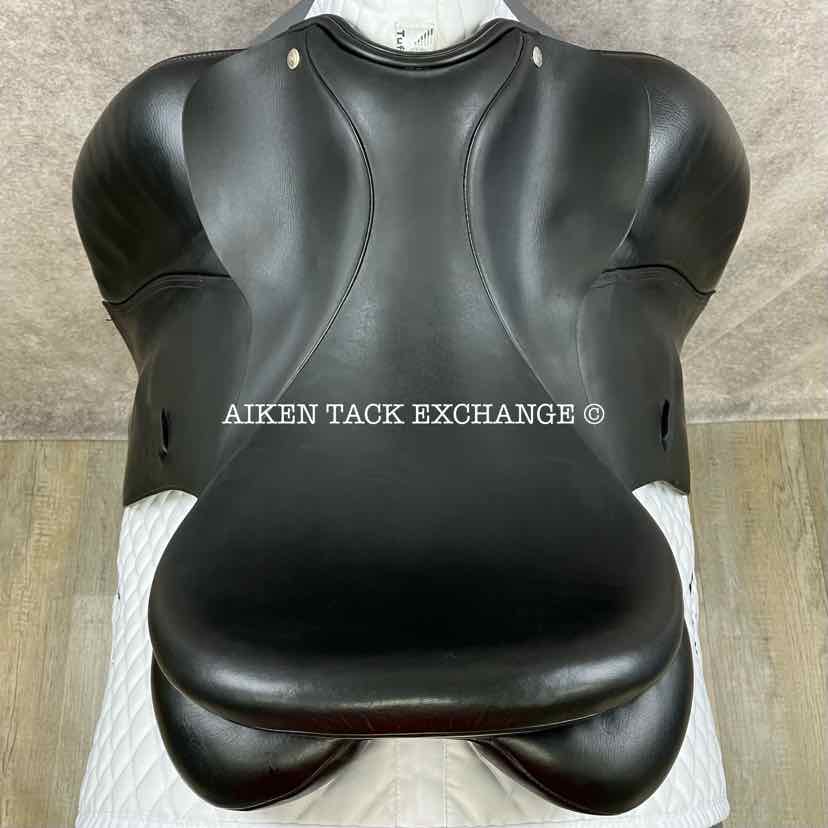 **SOLD** 2014 Custom Saddlery Signature Steffen's Advantage Monoflap Dressage Saddle, 17.5" Seat, Adjustable Tree, Wool Flocked Panels