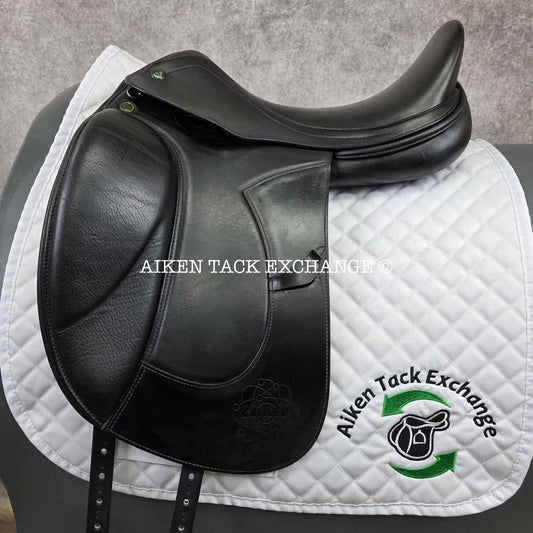 **SOLD** 2008 Prestige Galileo Dressage Saddle, 17" Seat, 34 Tree - MW, Wool Flocked Panels