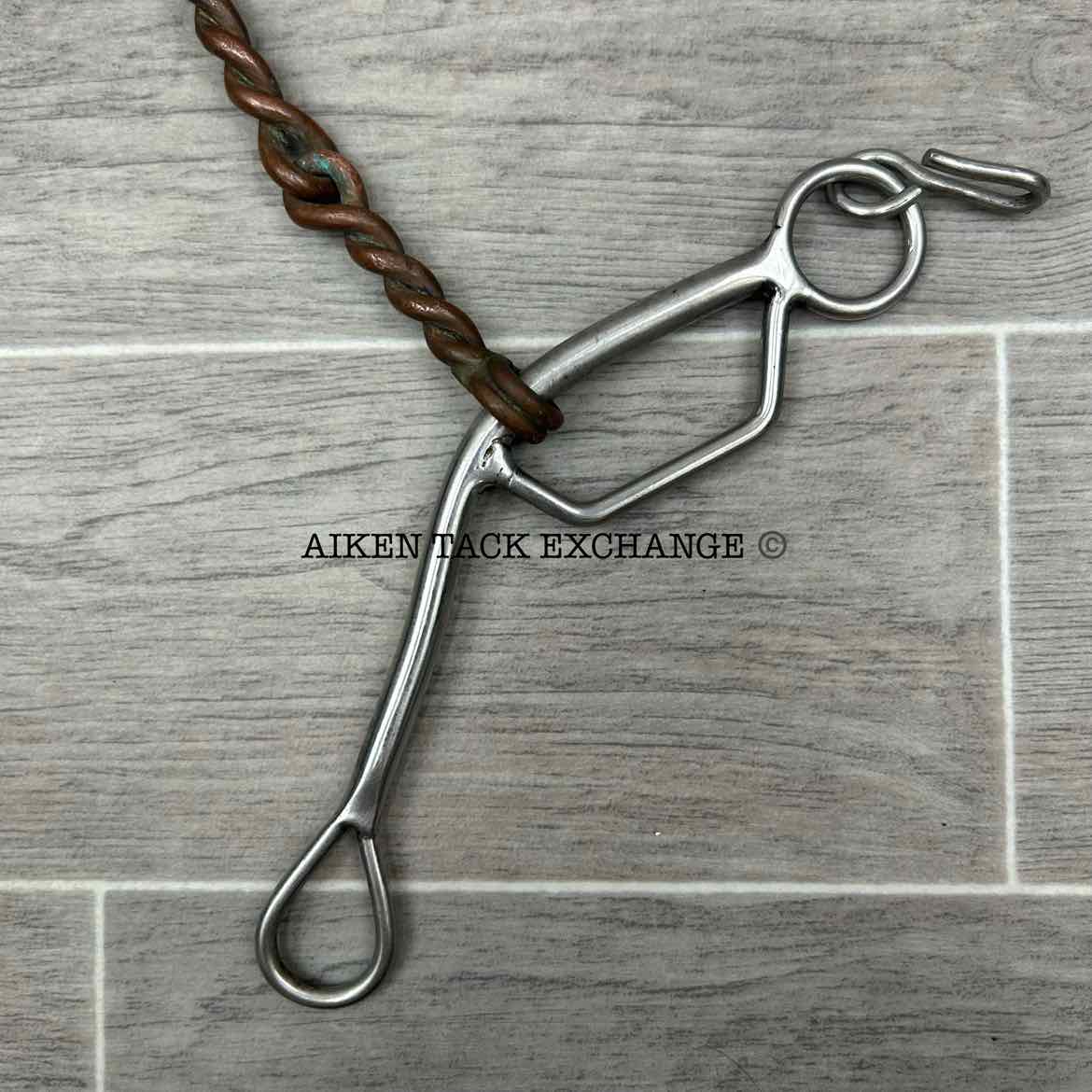 Single Joint Copper Twisted Wire Sliding Gag Bit 5" (No Curb Chain)