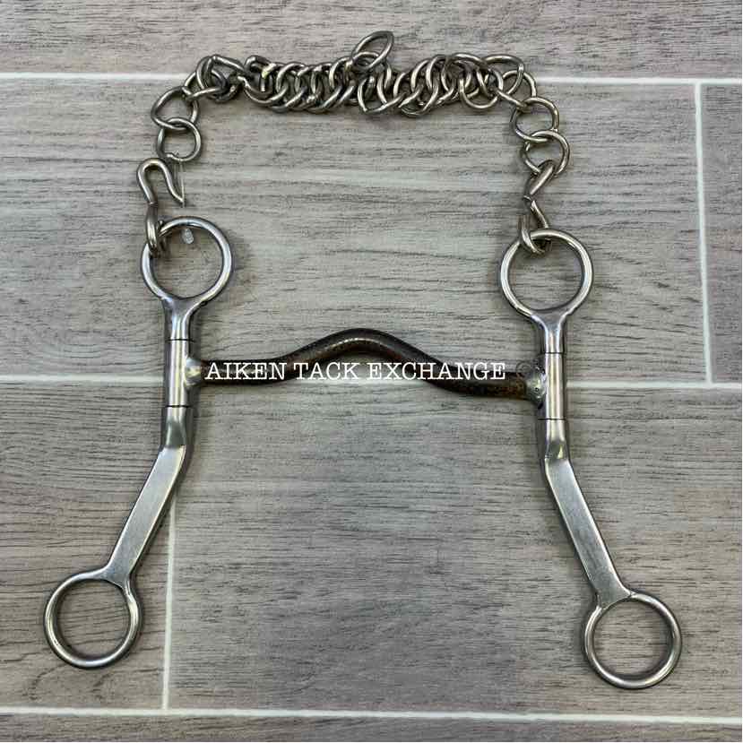 Mullen Mouth Ported Sweet Iron Shanked Bit 5"