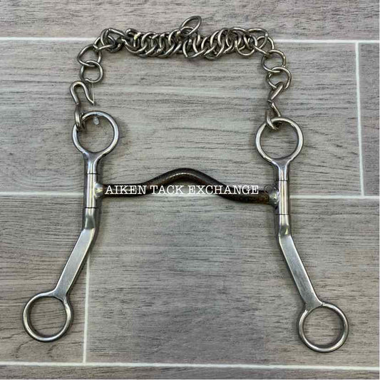 Mullen Mouth Ported Sweet Iron Shanked Bit 5"