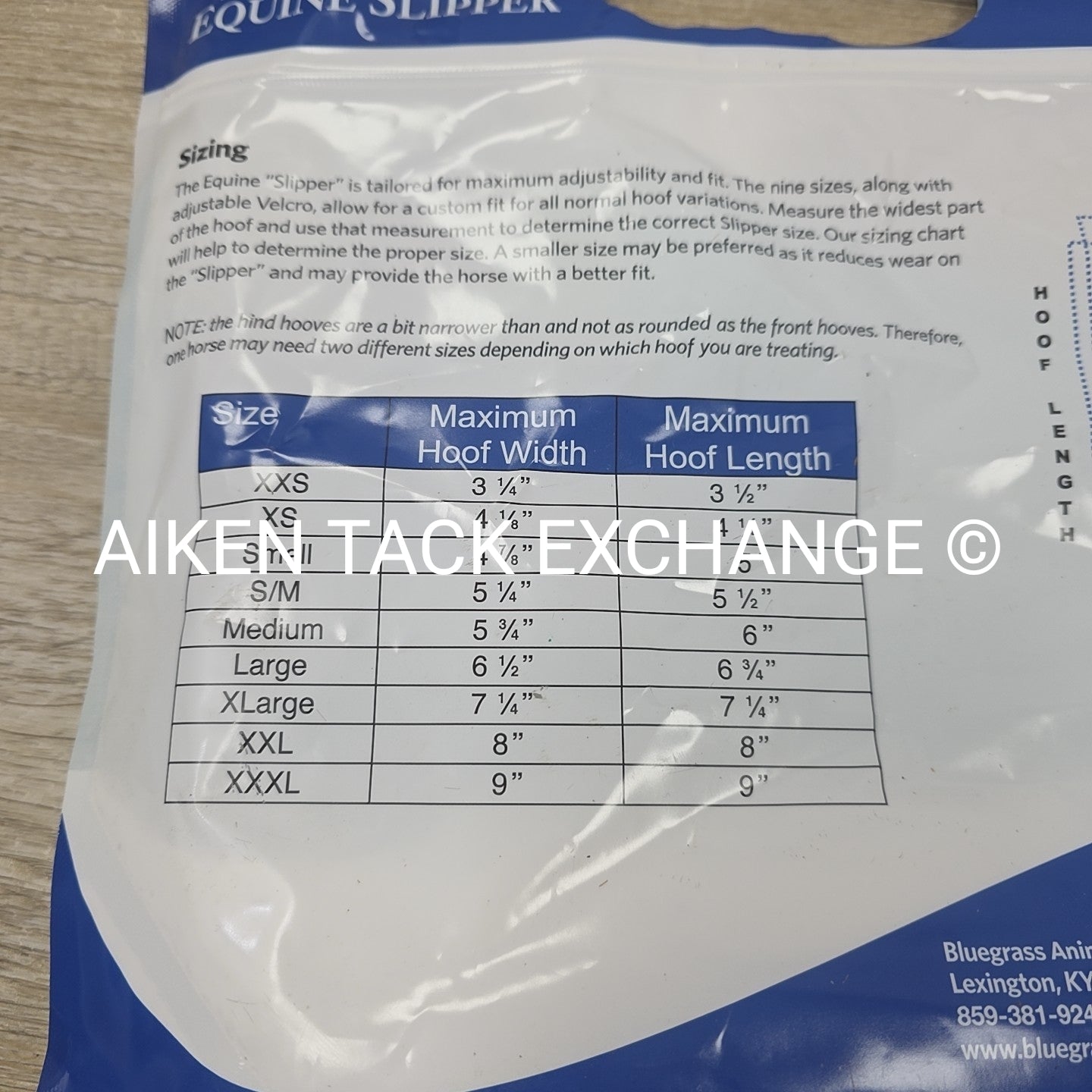 Bluegrass Animal Products Deluxe Equine Slipper, Size Medium