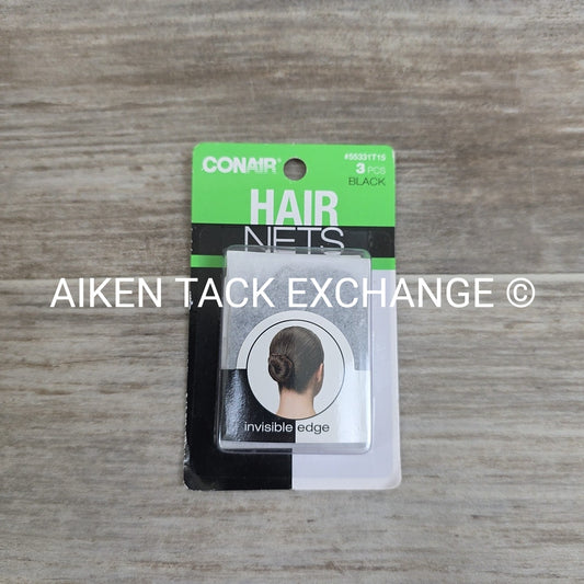 Conair Invisible Edge Hair Nets, Set of 3, Black