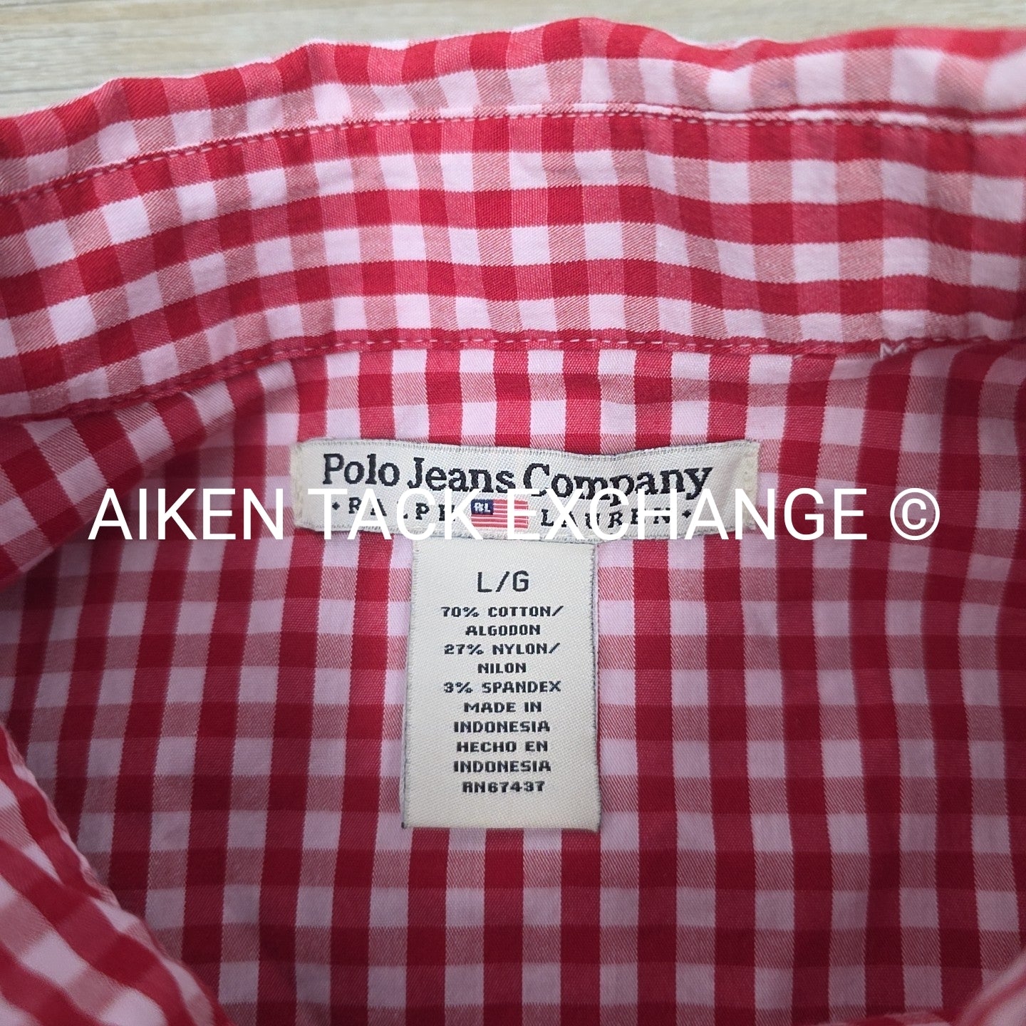 Polo Jeans Company by Ralph Lauren Long Sleeve Snap Collared Shirt, Size Large