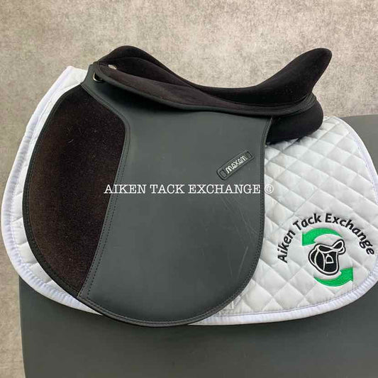 **SOLD** Thorowgood Maxam All Purpose Saddle, 17" Seat, Extra Wide Tree, Wool Flocked Panels