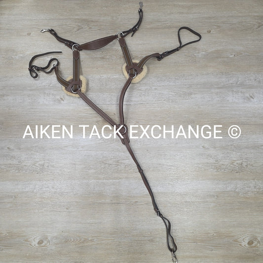 HDR Pro 5 Point Elastic Breastplate, Brown, Size Full