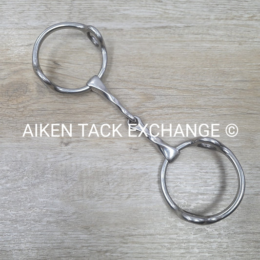 Single Joint Slow Twist Loose Ring Gag Bit 5"