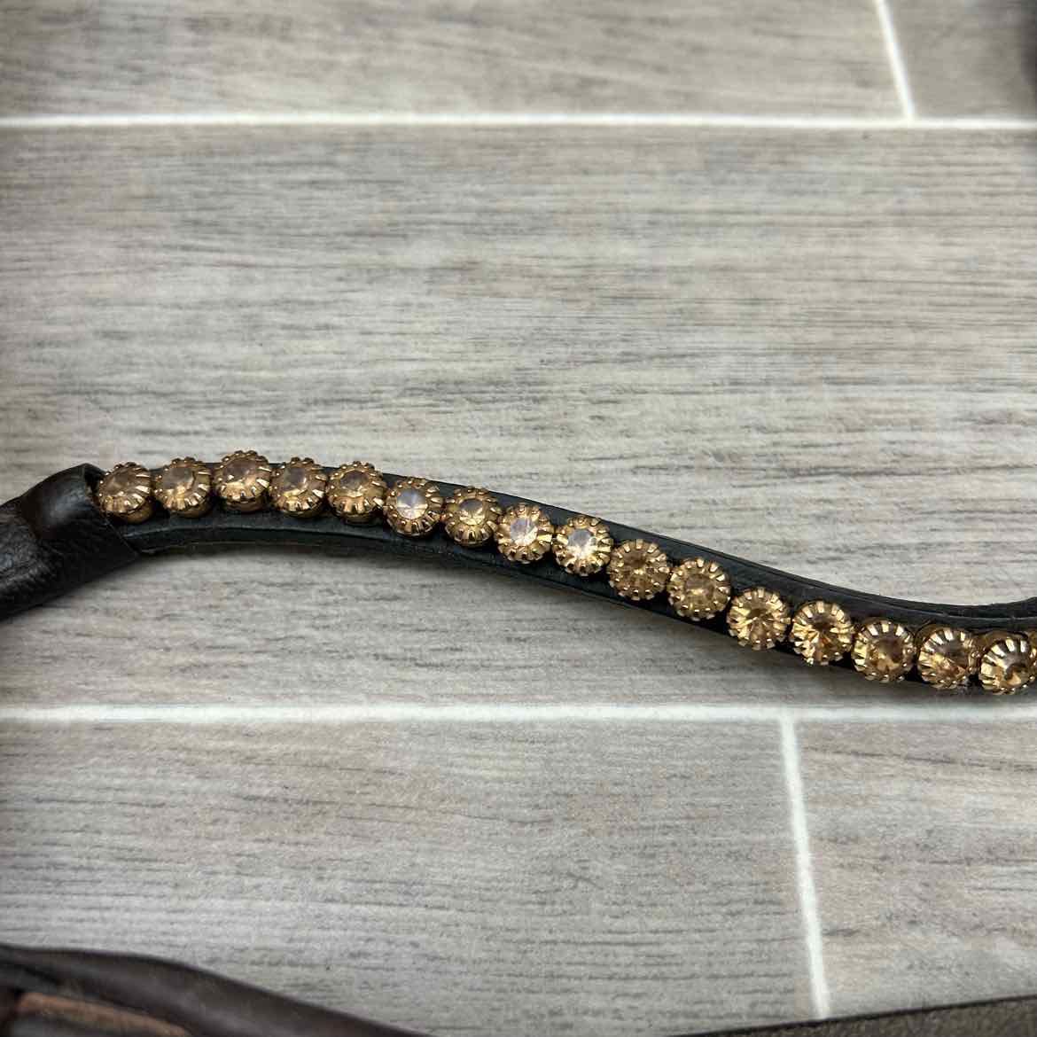 PS of Sweden King Edward Bridle with Bling Browband, No Reins, Brown, Size Full