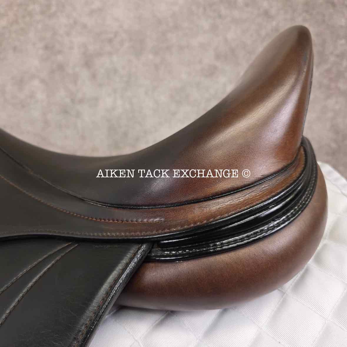 2020 Equipe Viktoria E-Carbon Monoflap Dressage Saddle, 17" Seat, Short Flap, MW/W Tree, Foam Panels