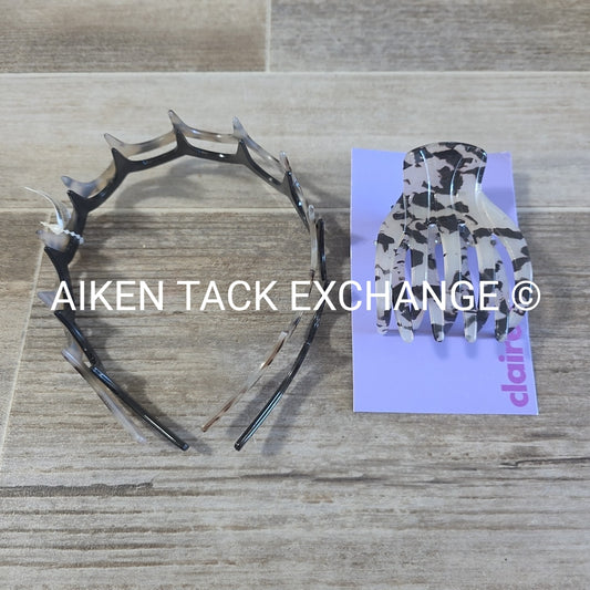 Claire's Hair Bundle - 2 Headbands, 1 Claw Clip