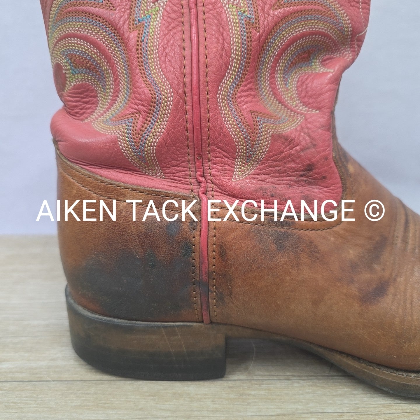 Tony Lama Square Toe Western Boots, Size 9