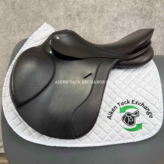 2021 Passier Performance Jump Saddle, 17.5" Seat, Medium Wide Tree, Wool Flocked Panels