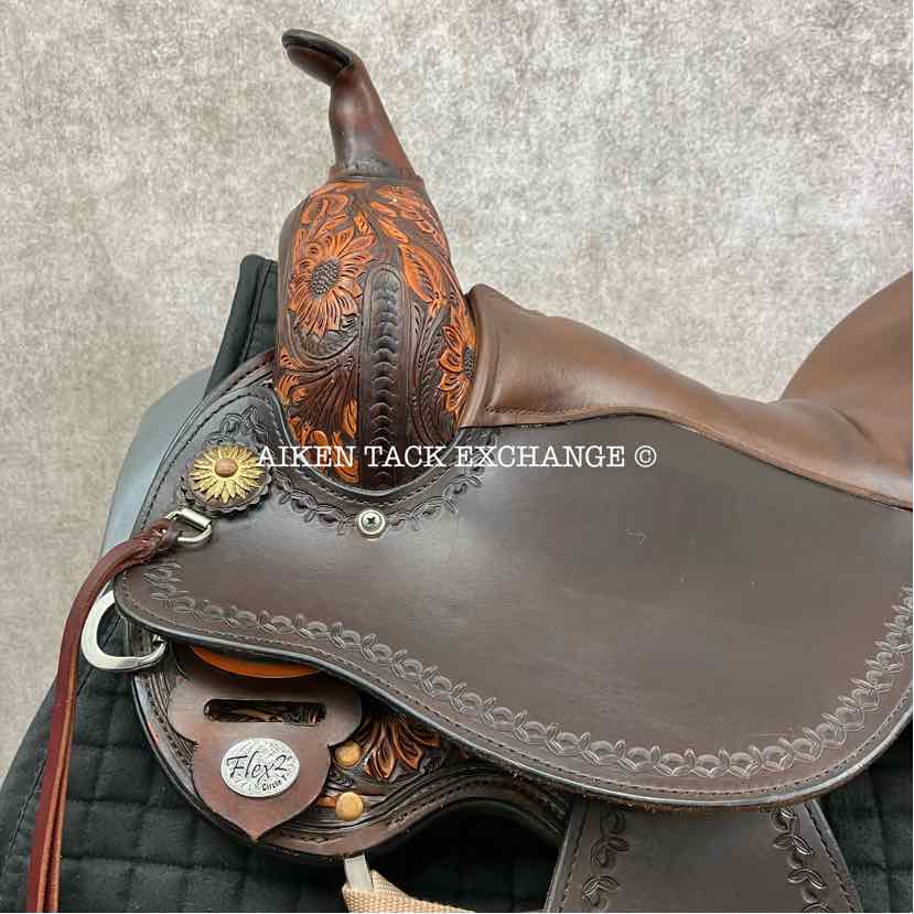 **SOLD** 2021 Circle Y 1682 Sunflower Flex2 Trail Western Saddle, 15" Seat, Flex2 Trail 5 Tree - Wide
