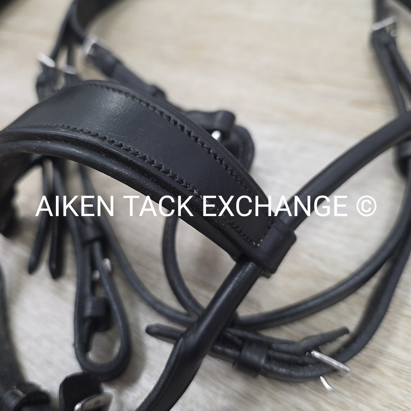 Collegiate ComFiTec Training Bridle, No Browband, No Reins, Black, Size Full