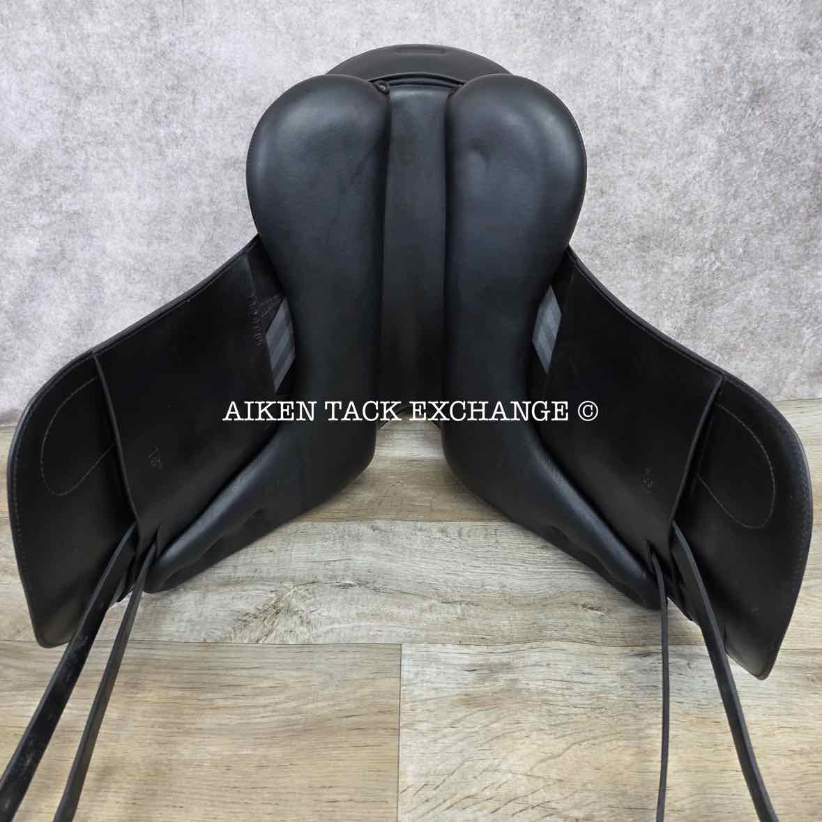 2023 Dynamic Equilibrium Monoflap Dressage Saddle, 18" Seat, Dynamic Polymer Tree, Foam Panels