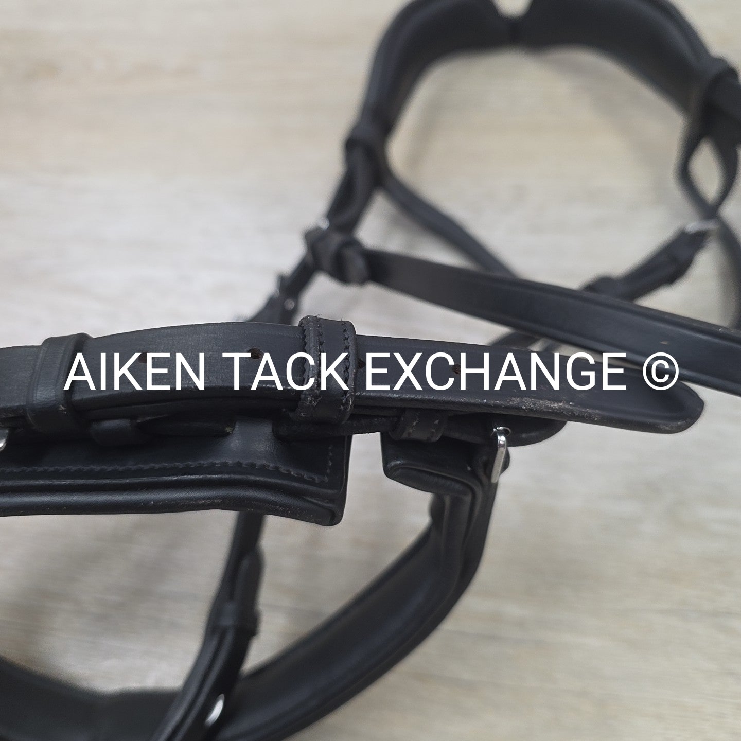 Montar Fair Snaffle Bridle, Missing Flash Strap, Rubber Reins, Black, Size Cob