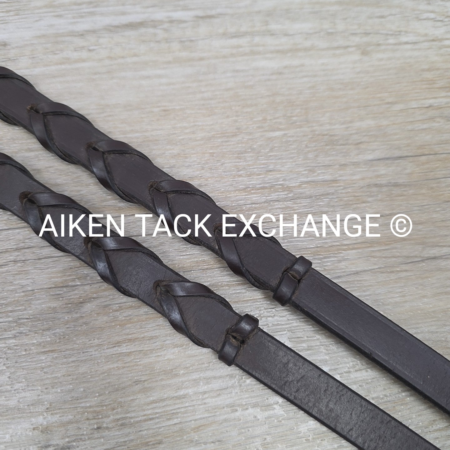 Plain Laced Reins, Brown, 55"