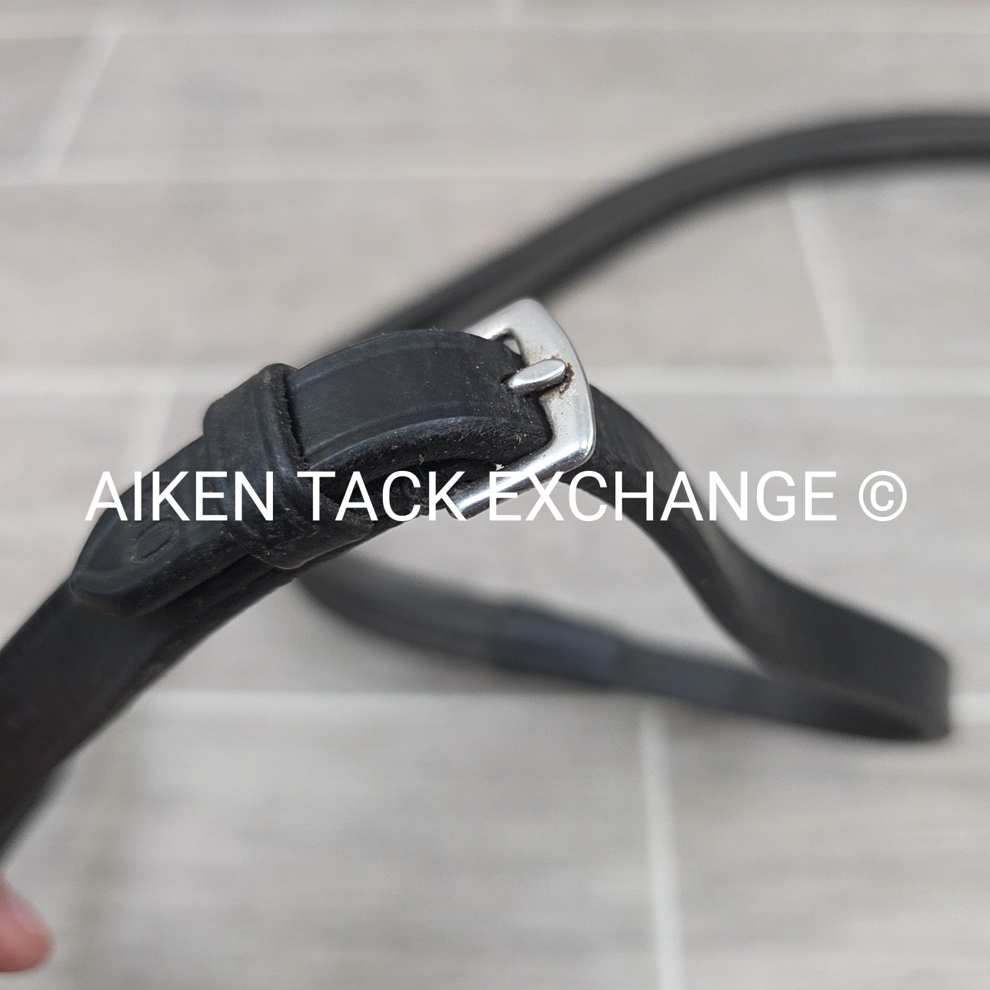 ThinLine Rubber Reins, Black, 60"