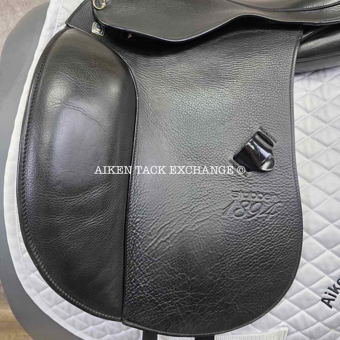 **SOLD** 2019 Stubben 1894 Dressage Saddle, 18" Seat, 30cm Tree - M/MW, Wool Flocked Panels