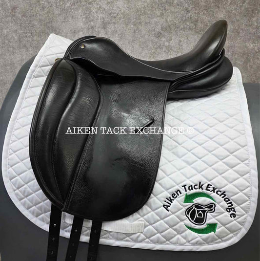 JRD Alvina Dressage Saddle, 17" Seat, Medium Wide/Wide Tree, Wool Flocked Panels