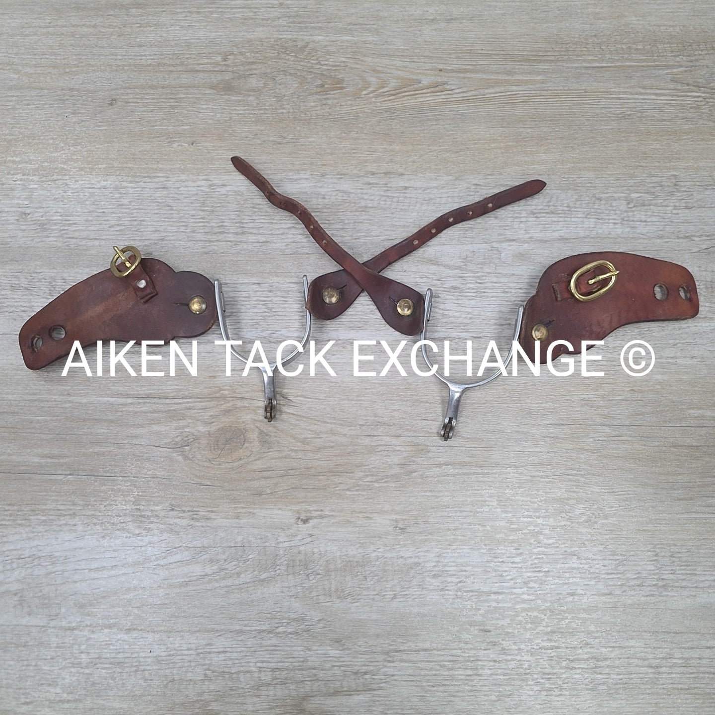 Western Rowel Spurs with Leather Spur Straps