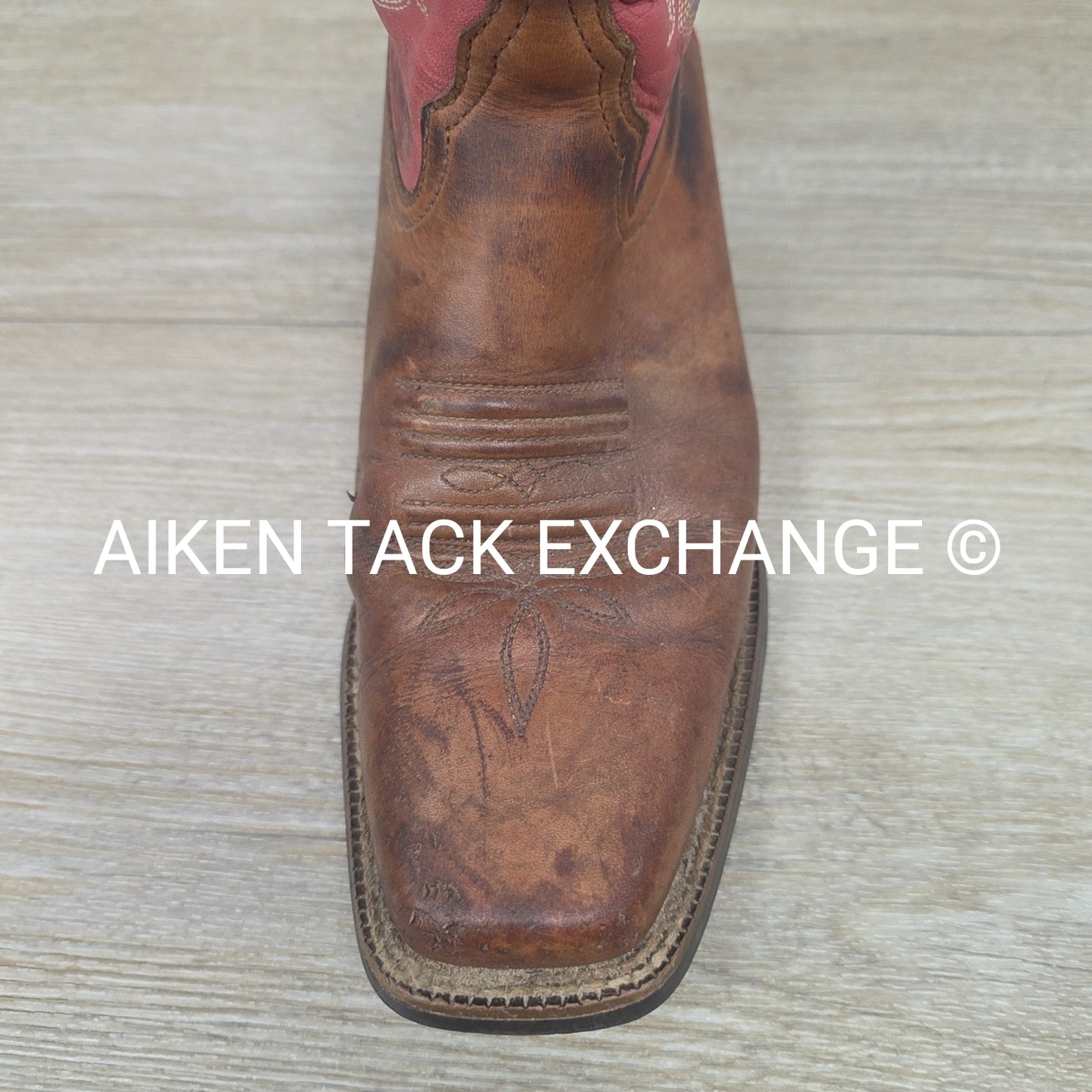 Tony Lama Square Toe Western Boots, Size 9