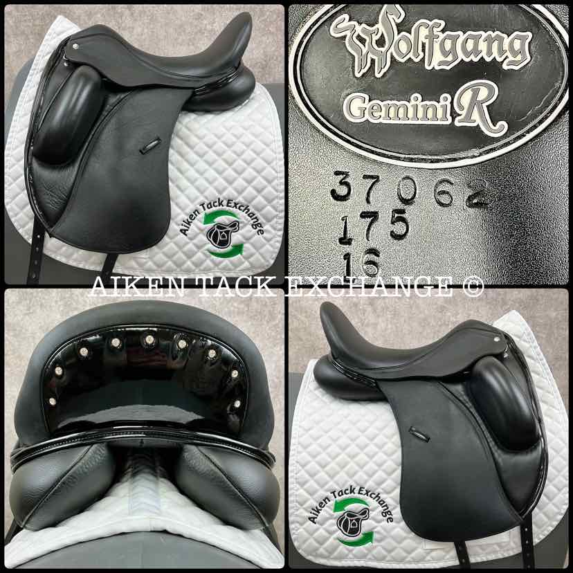2023 Custom Saddlery Wolfgang Gemini R Monoflap Dressage Saddle, 17.5" Seat, Adjustable Tree, Wool Flocked Panels