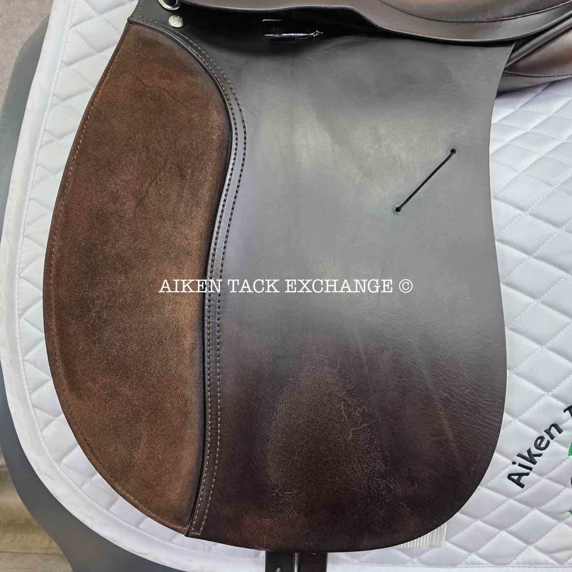 Stackhouse Dressage Saddle, 17" Seat, Medium Tree, Wool Flocked Panels