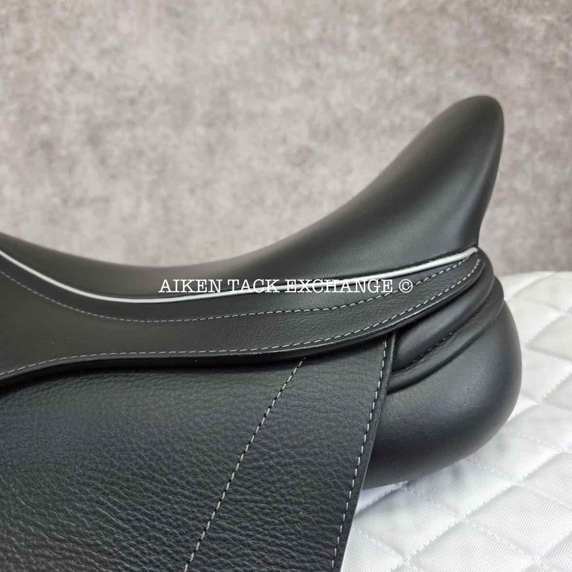 2024 Loxley by Bliss Monoflap Dressage Saddle, 17.5" Seat, Adjustable Tree - Changeable Gullet, Wool Flocked Panels
