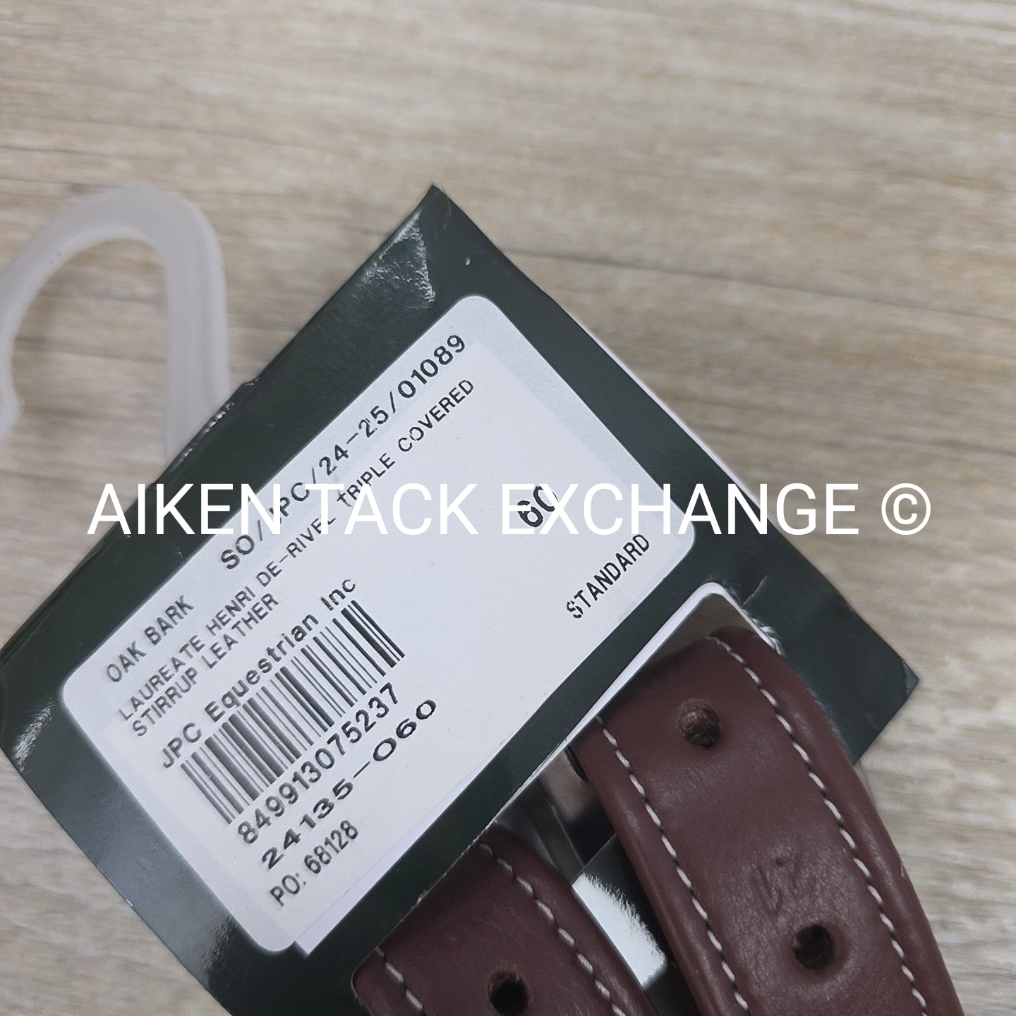 HDR Laureate Triple Covered Stirrup Leathers with Flat Buckles, Oakbark, 60"