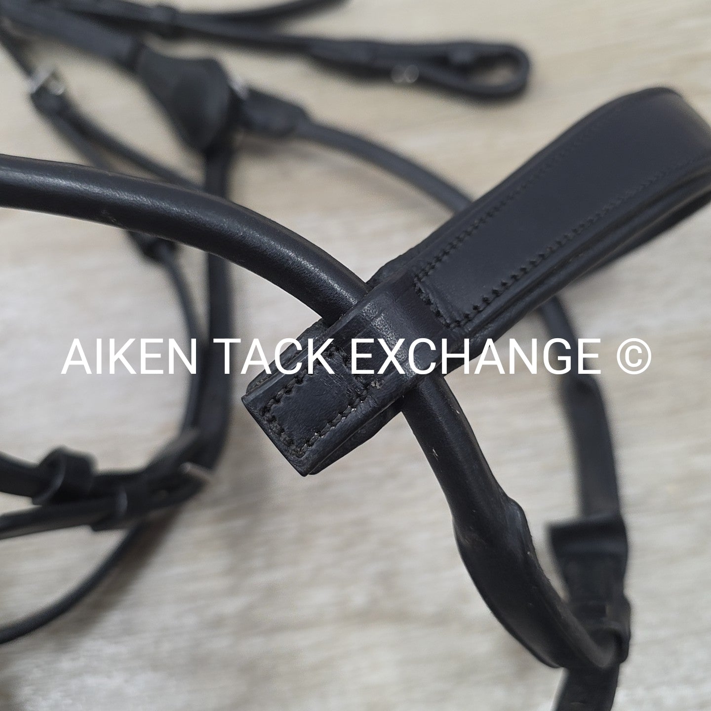 Collegiate ComFiTec Training Bridle, No Browband, No Reins, Black, Size Full