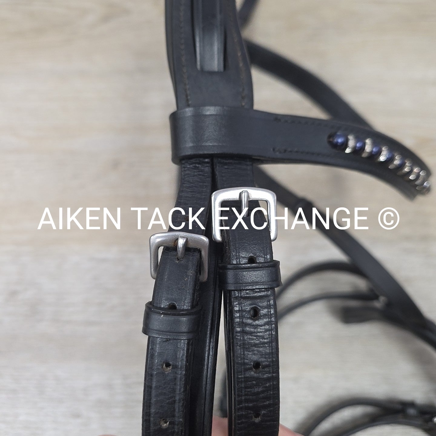 KL Select Dressage Bridle, No Reins, Black, Size Full