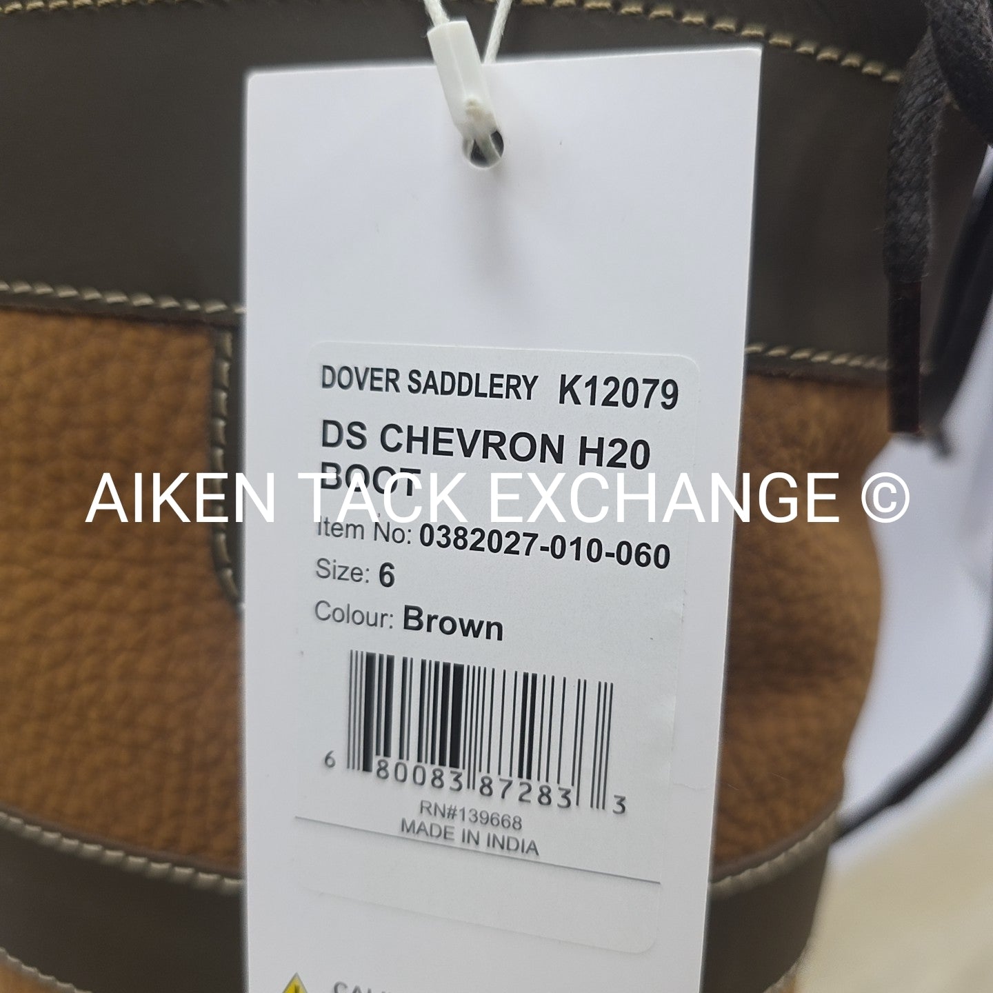 Dover Saddlery Chevron Waterproof Boots, Brand New, Size 6