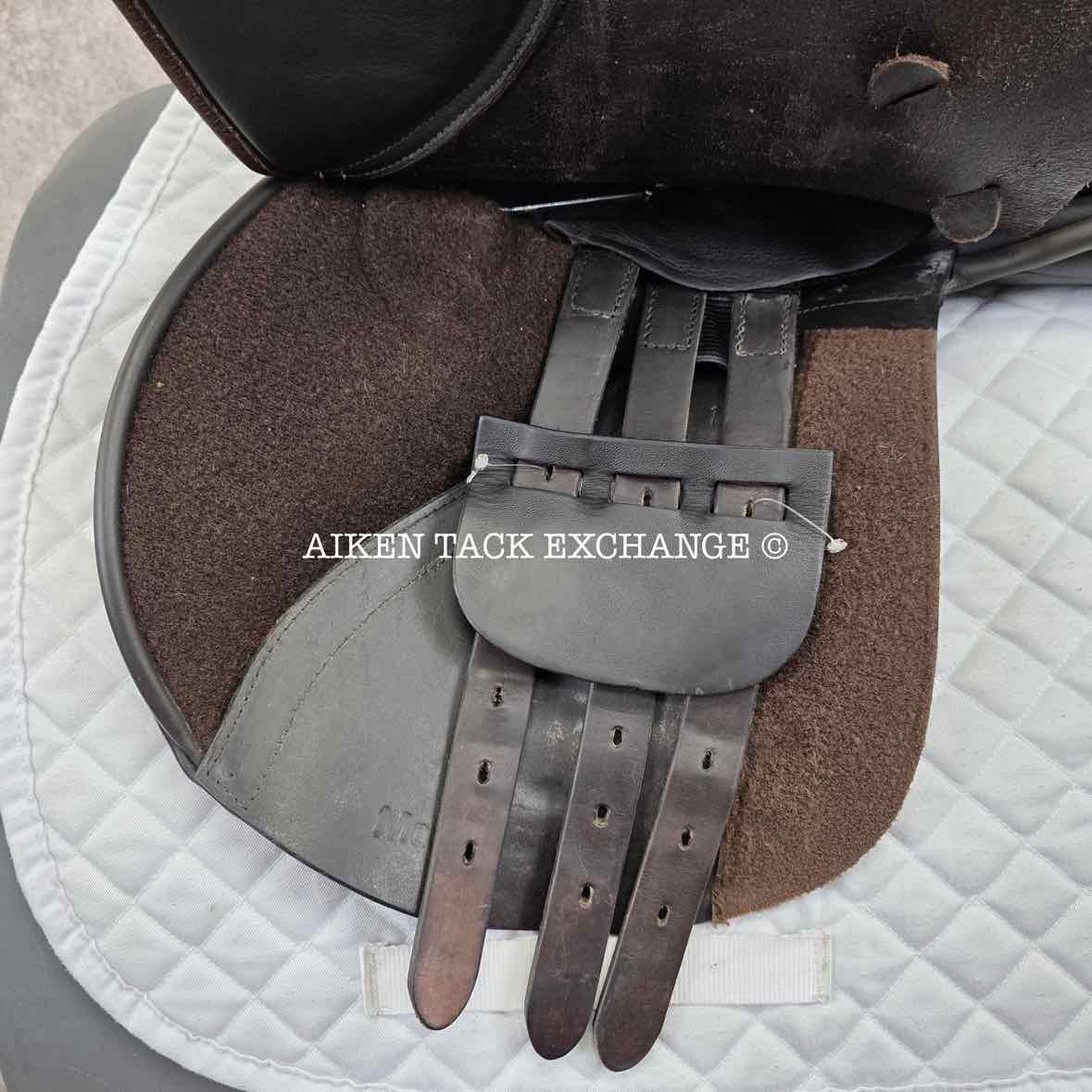 Ideal Patriot Jump Saddle, 17" Seat, Medium Wide Tree, Wool Flocked Panels