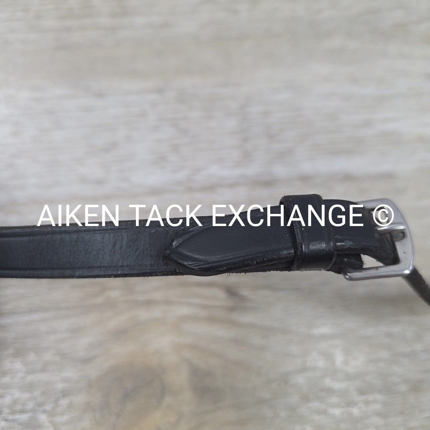 Flat Laced Reins, Black, 56"