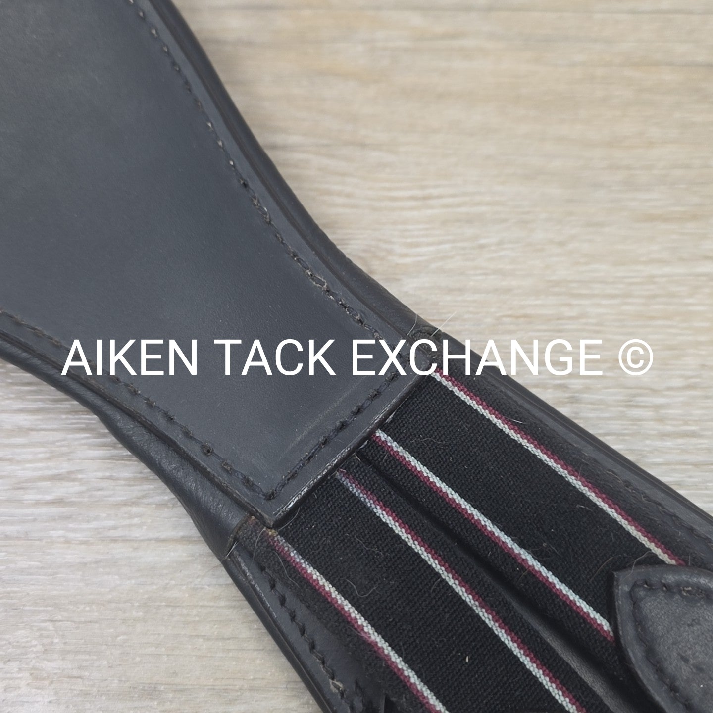 Contour Double End Elastic Dressage Girth, Black, 22"