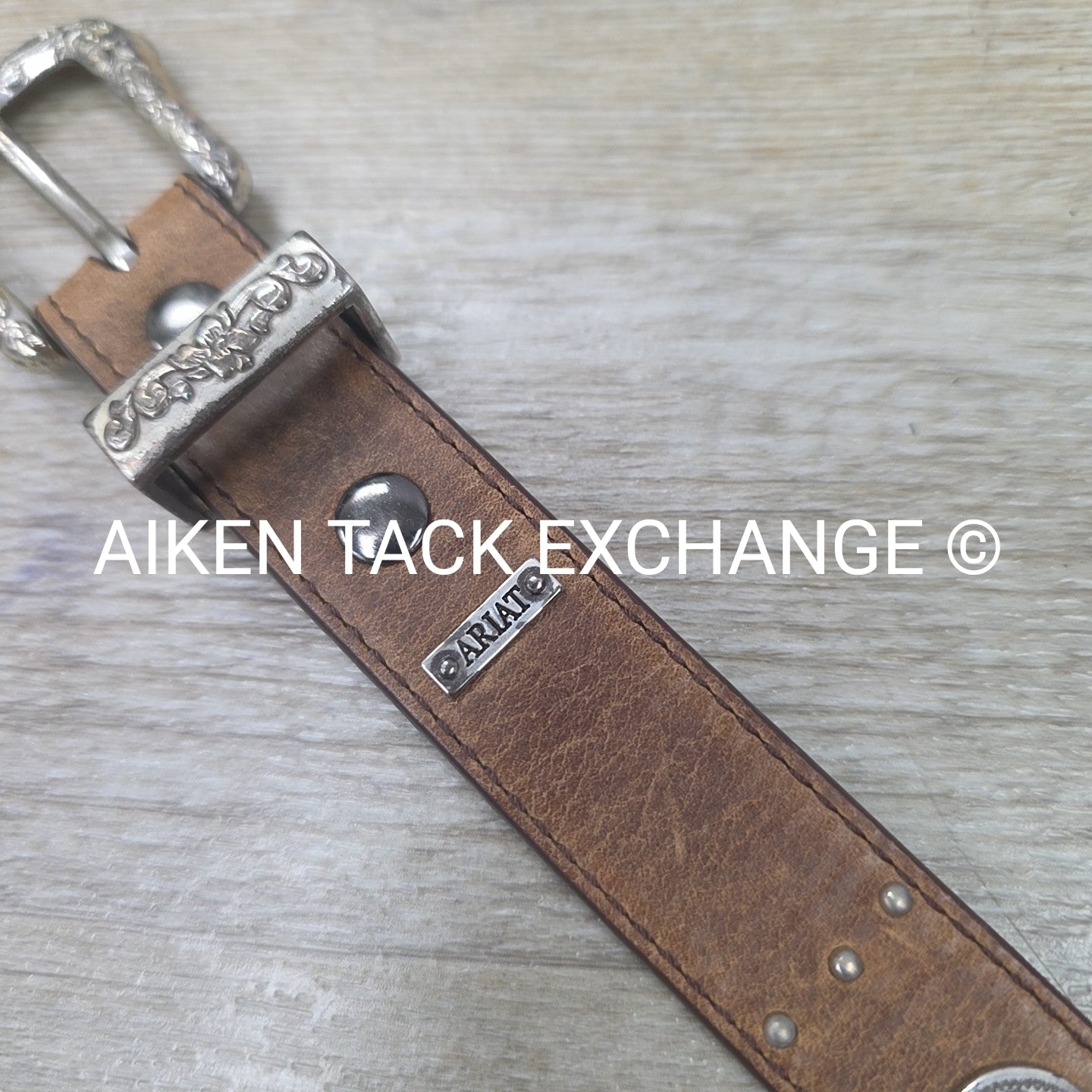 Ariat Heart Shaped Concho Belt, Size 28