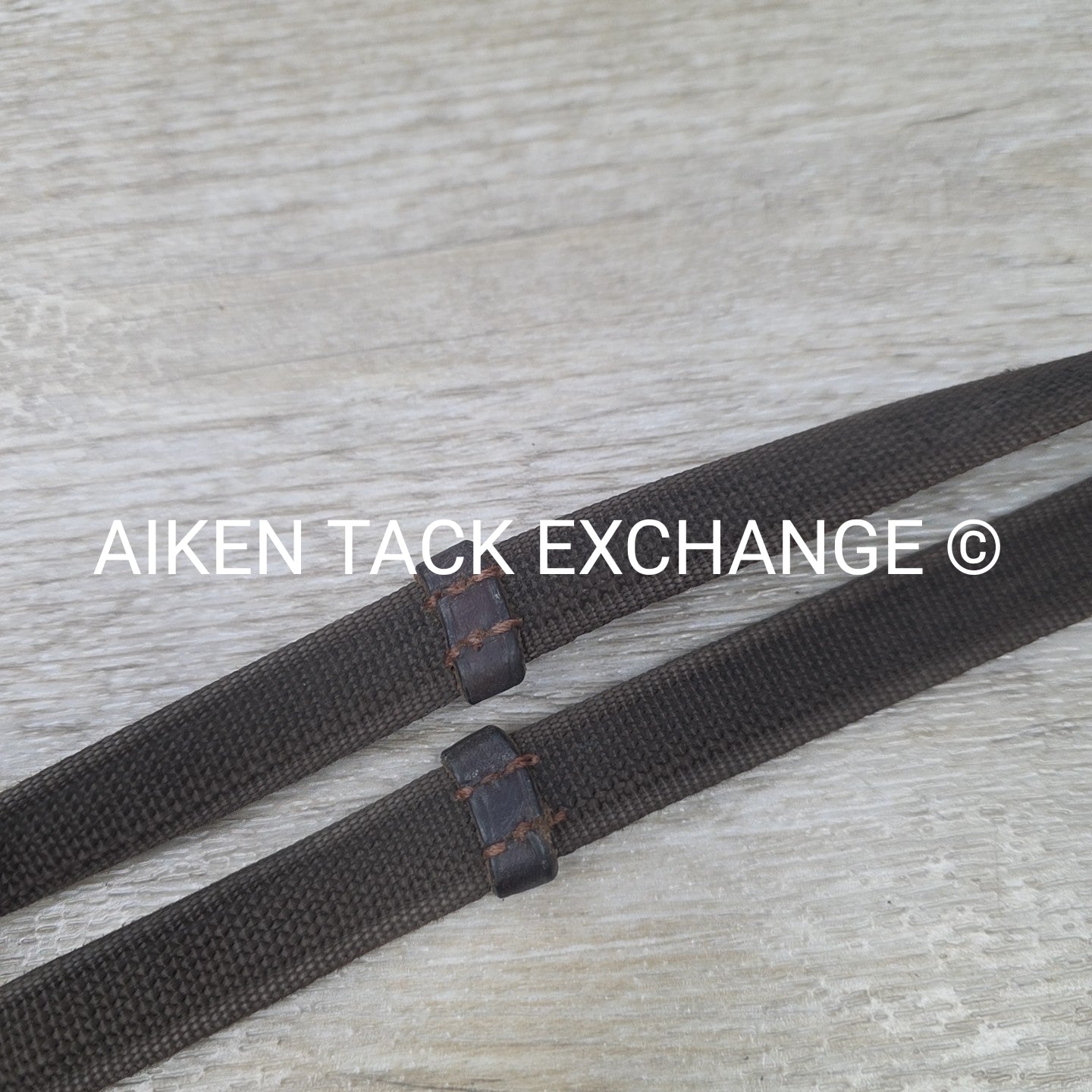 Rubberized Grip Reins with Hand Stops, Brown & Brass, 58"