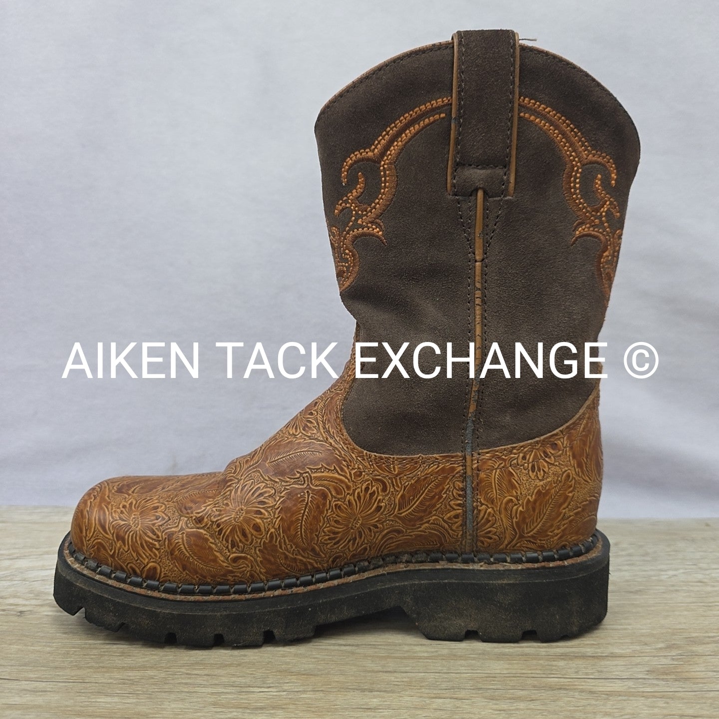 Justin Gyspy Embossed Steel Toe Boots, Women's 6.5