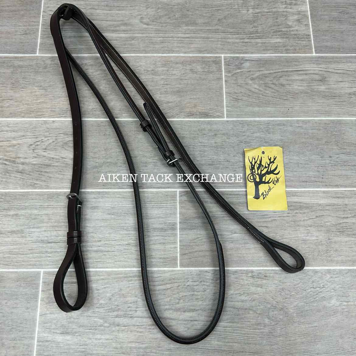 KL Select Black Oak Round Raised Fancy Stitch Standing Martingale, Size Cob