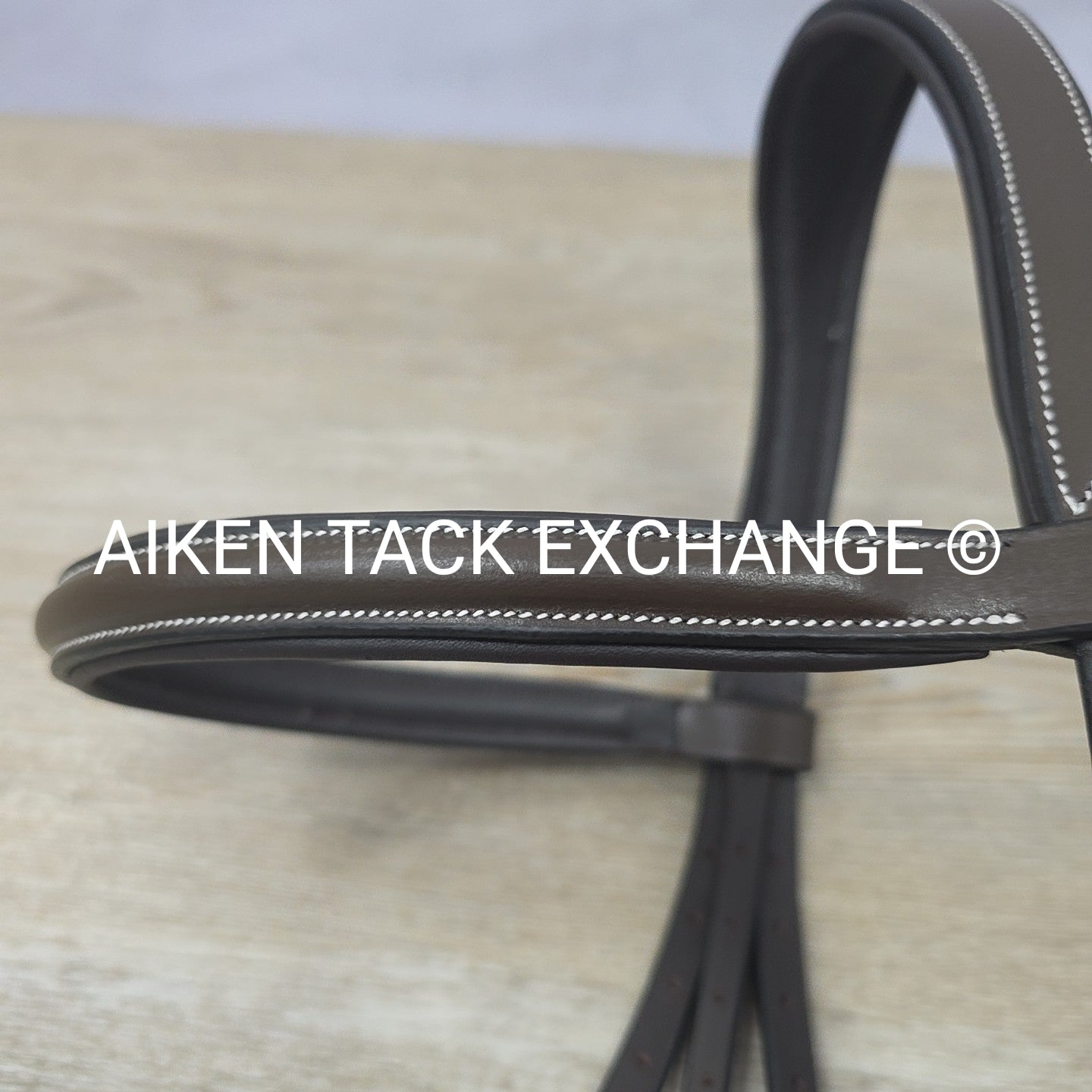 HDR Pro Mono Crown Flash Bridle with Rubber Reins, Havana, Oversize