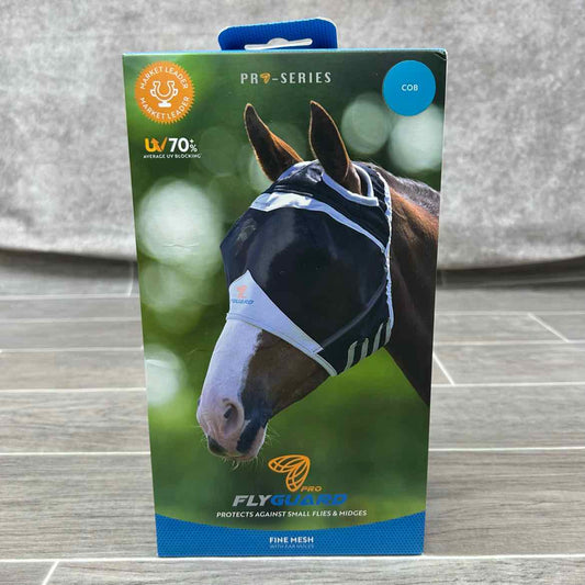 Shires FlyGuard Pro Fine Mesh Fly Mask with Ears, Size Cob