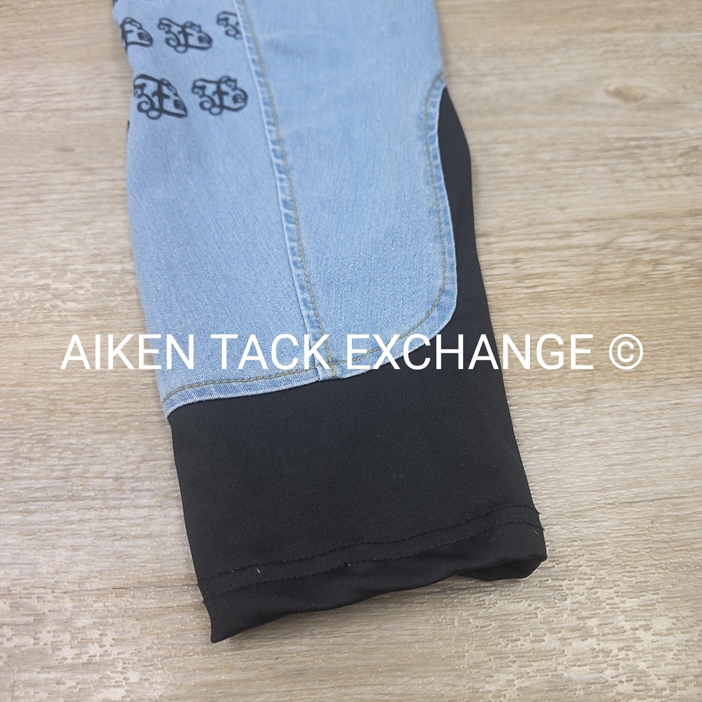 Horze Jessie Denim Silicone Grip Full Seat Breeches, Women's 32