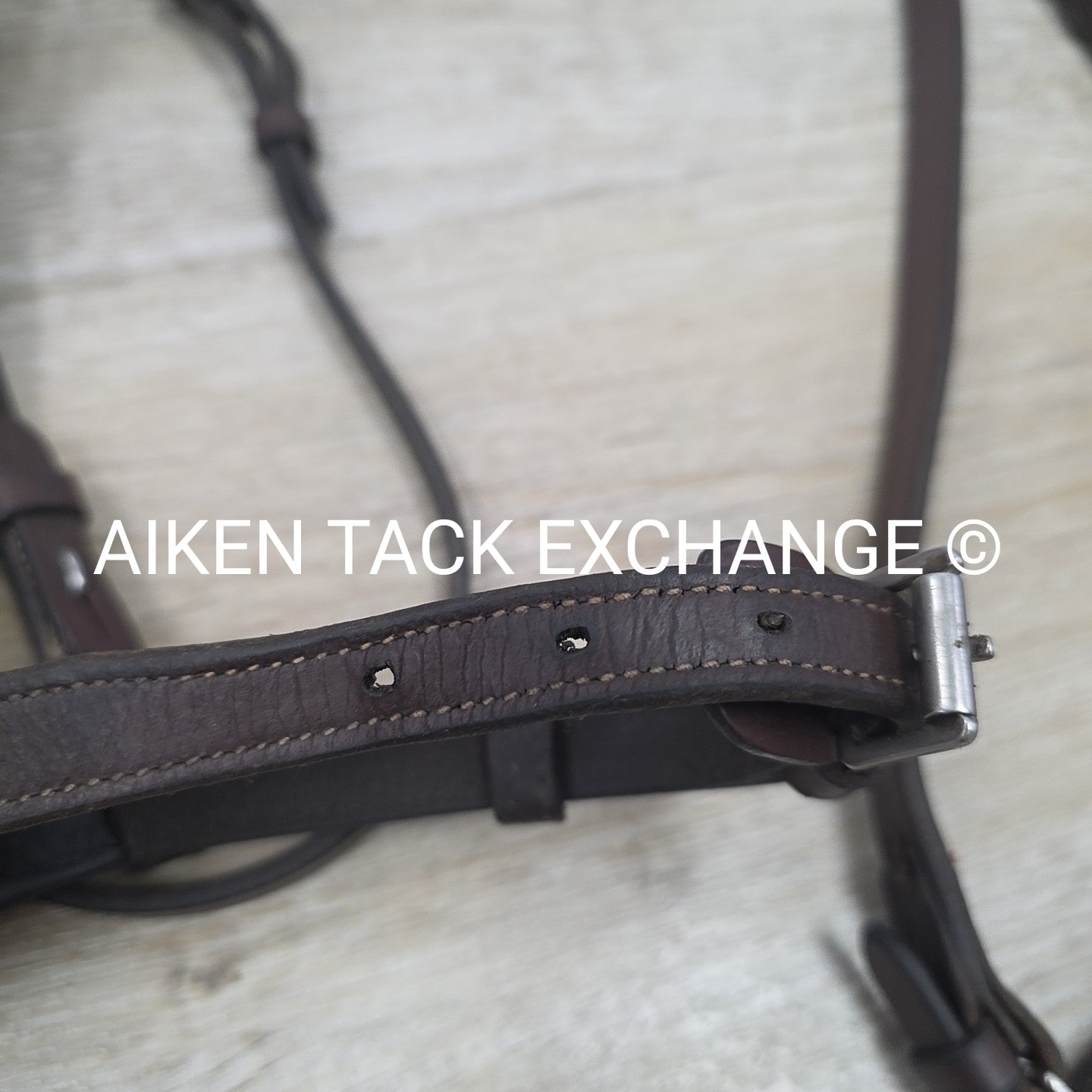 KL Select Black Oak Fancy Stitched Bridle with Matching Laced Reins, Brown, Over