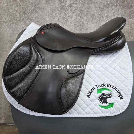 Albion Legend K2 Jump Saddle, 17.5" Seat, Wide Tree, Wool Flocked Panels