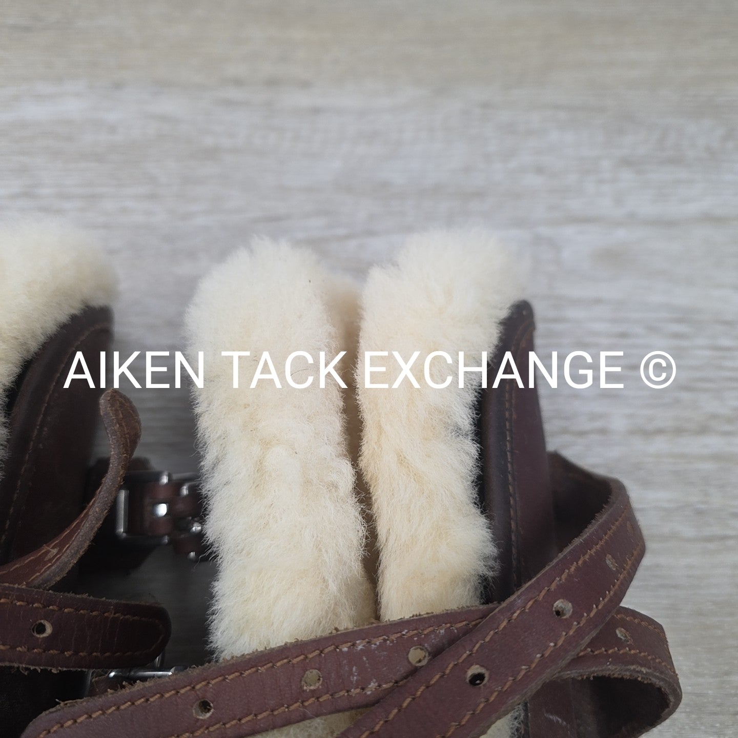 Dover Saddlery Leather Open Front Sheepskin Lined Boots, Size Medium