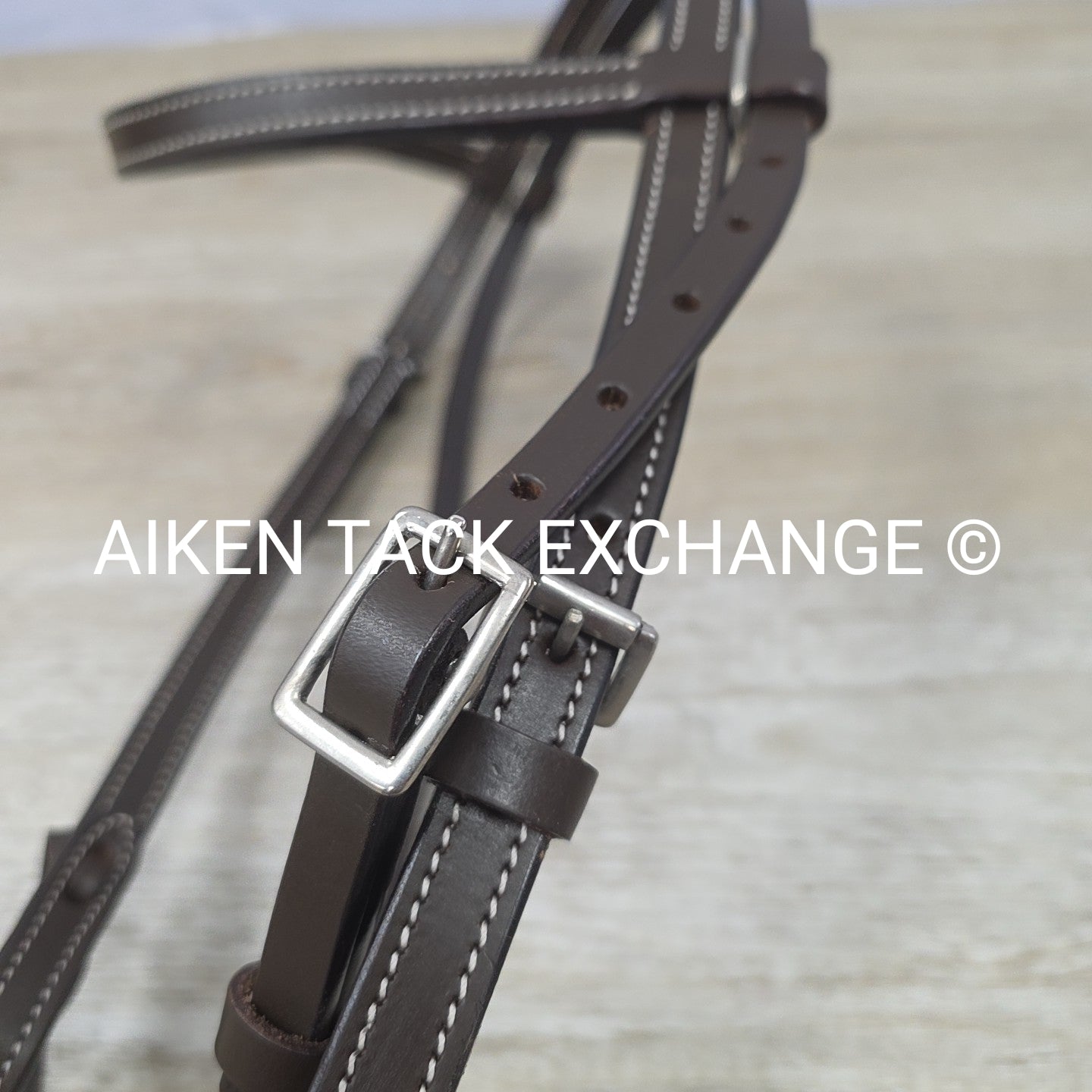 TuffRider Western Headstall with Latigo Bit Ties, Brown, Size Full/Horse