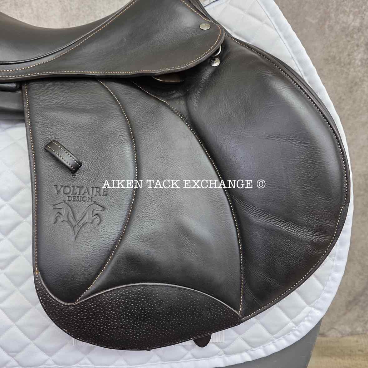 2021 Voltaire Stuttgart Jump Saddle, 17" Seat, 2A Flap, Medium Wide Tree, PRO Panels, Full Buffalo Leather
